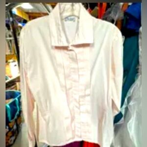 376 // Vtg CORPORATE WOMAN tuxedo style top // 14 22” Ptp